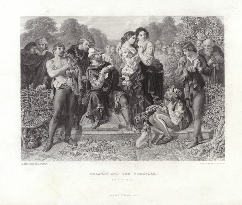 Orlando og wrestleren af Daniel Maclise