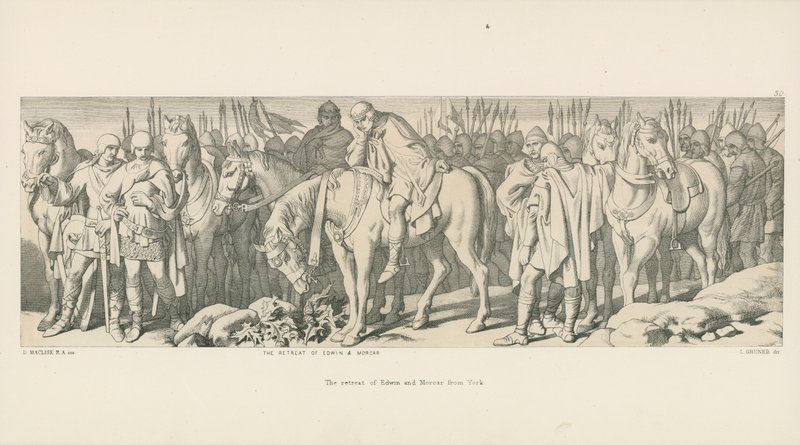 Edwin og Morcars tilbagetog fra York af Daniel Maclise