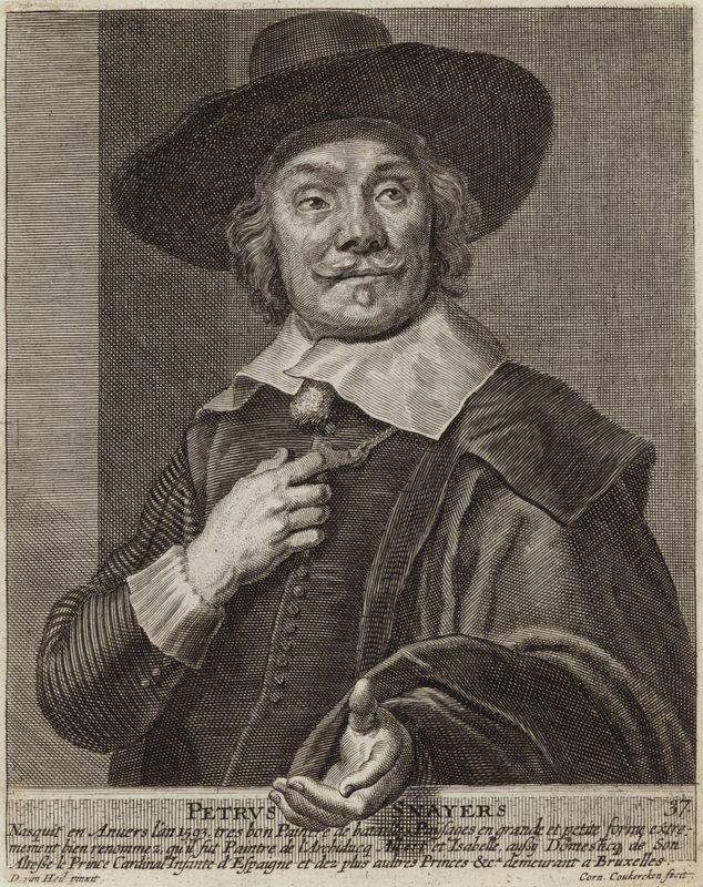 Portræt af Pieter Snayers af Daniel van Heil