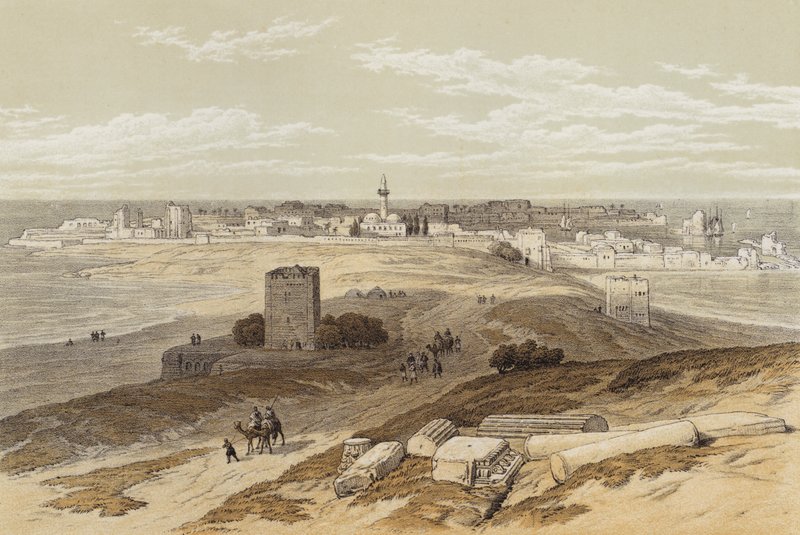 Dæk fra Isthmus (farve litho) af David (after) Roberts