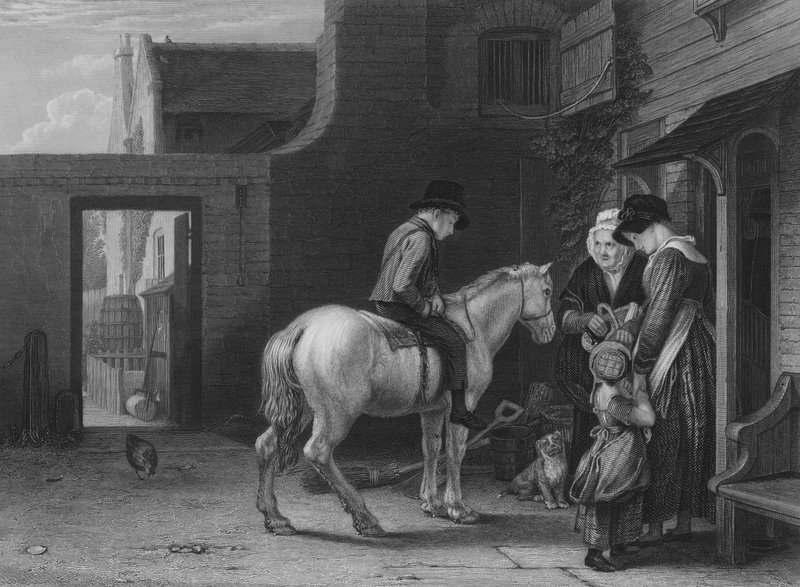 The Errand Boy (gravering) af David (after) Wilkie