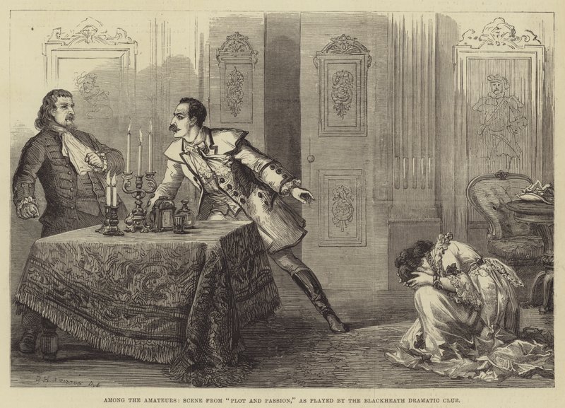 Among the Amateurs, Scene from Plot and Passion, som spillet af Blackheath Dramatic Club af David Henry Friston