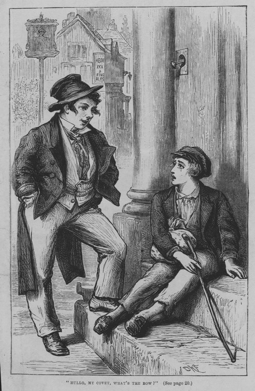 Illustration til Oliver Twist af Charles Dickens (gravering) af David Henry Friston