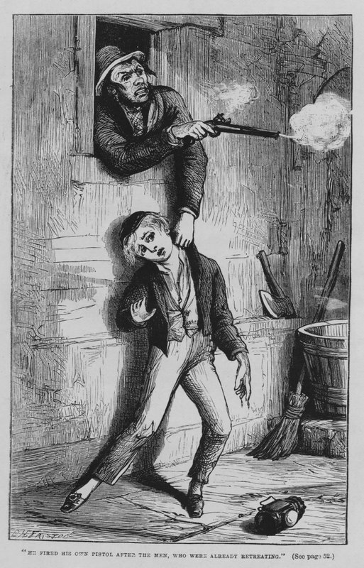 Illustration til Oliver Twist af Charles Dickens (gravering) af David Henry Friston