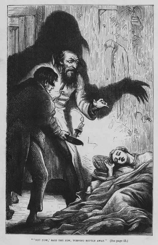 Illustration til Oliver Twist af Charles Dickens (gravering) af David Henry Friston