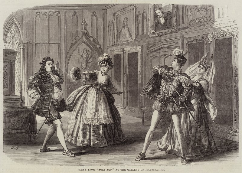 Scene fra Ages Ago, i Gallery of Illustration af David Henry Friston