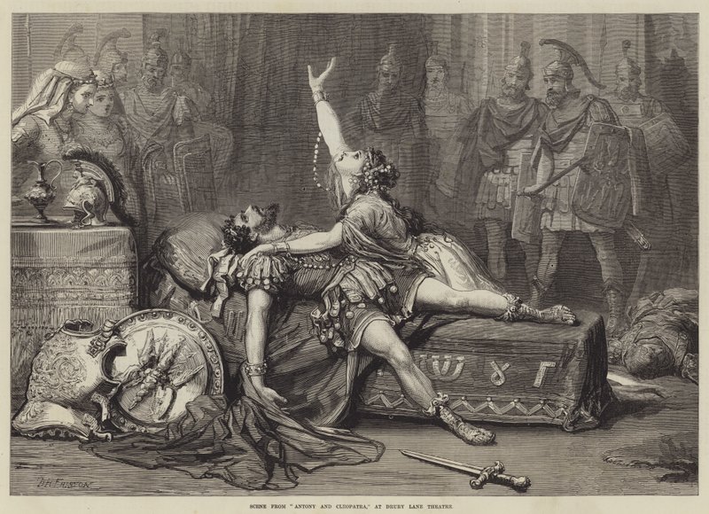Scene fra Antony og Cleopatra, på Drury Lane Theatre af David Henry Friston