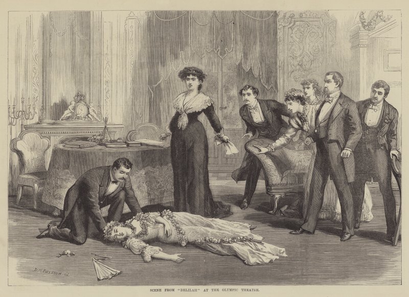 Scene fra Delilah ved det olympiske teater af David Henry Friston