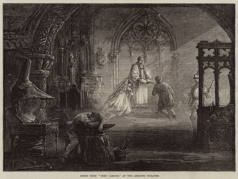 Scene fra Free Labour, på Adelphi Theatre af David Henry Friston
