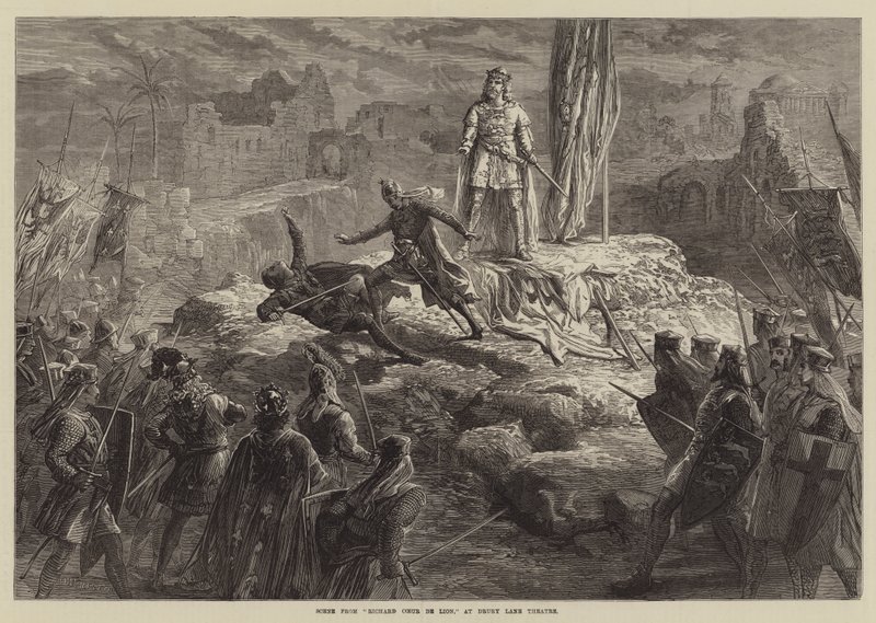 Scene fra Richard Coeur de Lion i Drury Lane Theatre af David Henry Friston