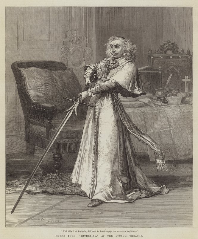 Scene fra Richelieu, på Lyceum Theatre af David Henry Friston
