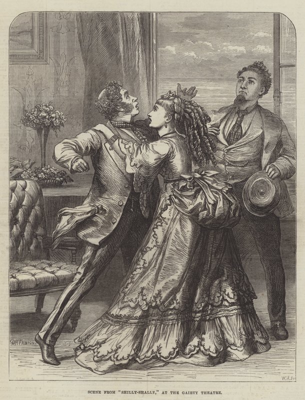 Scene fra Shilly-Shally, på Gaiety Theatre af David Henry Friston