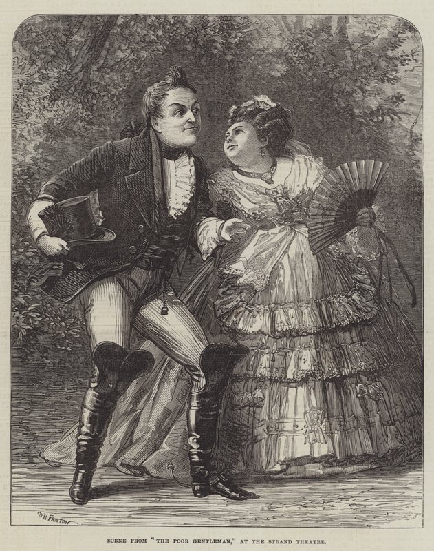 Scene fra The Poor Gentleman, på Strand Teatret af David Henry Friston