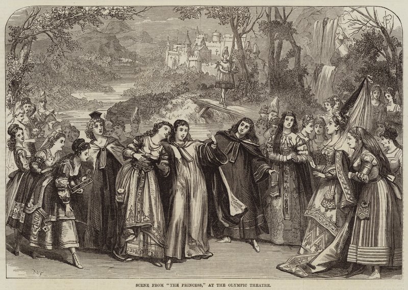 Scene fra Prinsessen, ved Det Olympiske Teater af David Henry Friston