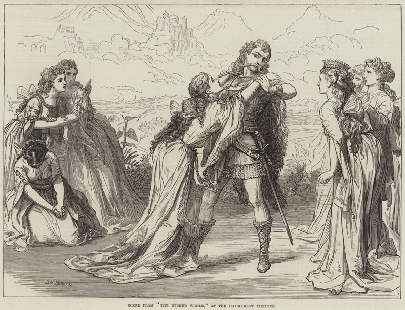 Scene fra The Wicked World, på Haymarket Theatre af David Henry Friston