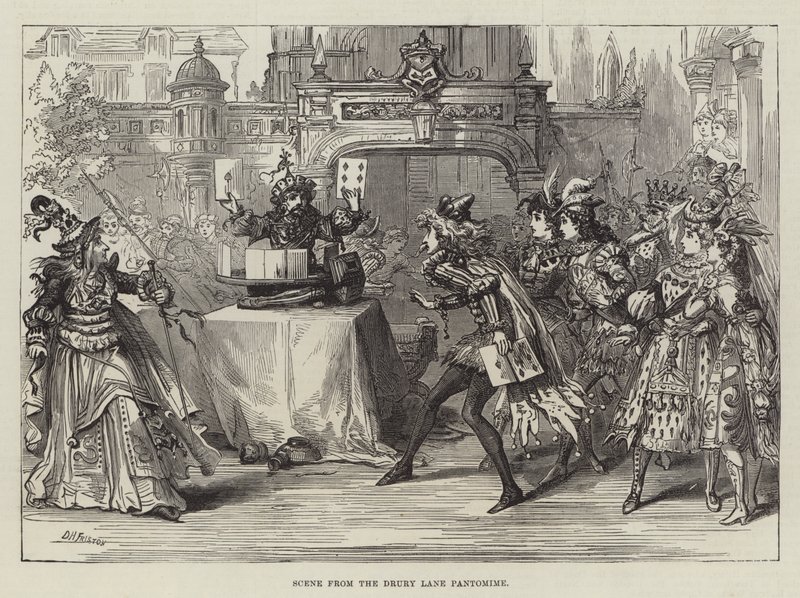 Scene fra Drury Lane Pantomime af David Henry Friston