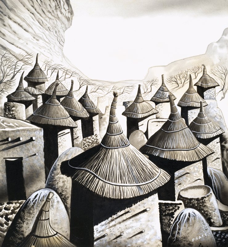 Primitive hjem: Bananiernes tagtoppe af David Pratt