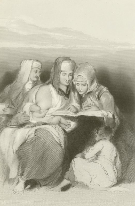 Hebraiske kvinder læser skrifterne i Jerusalem af David Wilkie