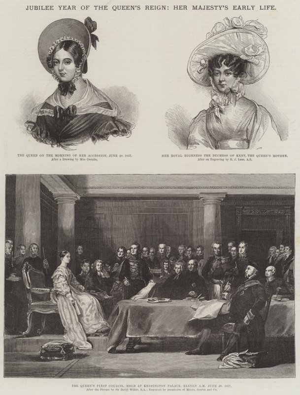 Jubilæumsåret for Dronningens regeringstid, Hendes Majestæts tidlige liv af David Wilkie