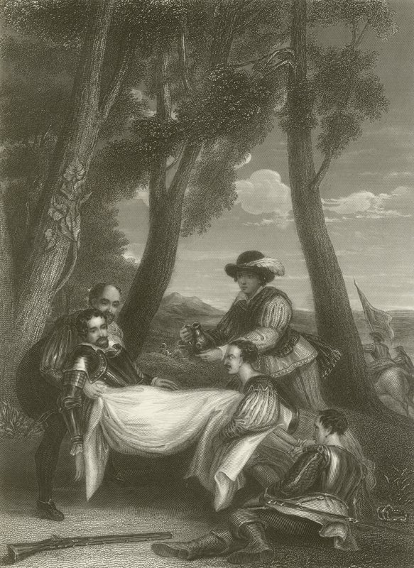 Sir Philip Sidneys død af David Wilkie