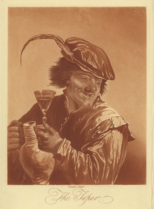 The Toper (gravering) af David the Younger (after) Teniers