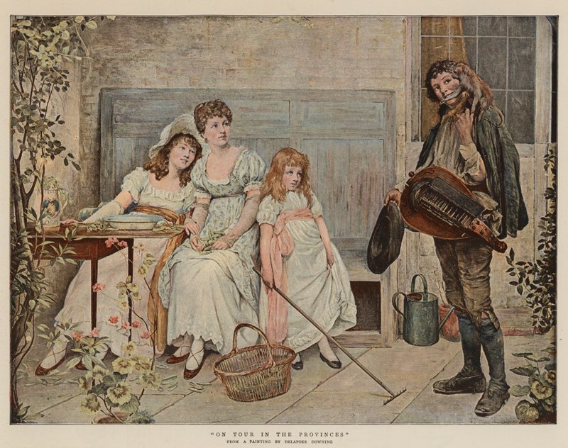 På tur i provinserne (chromolitho) af Delapoer Downing