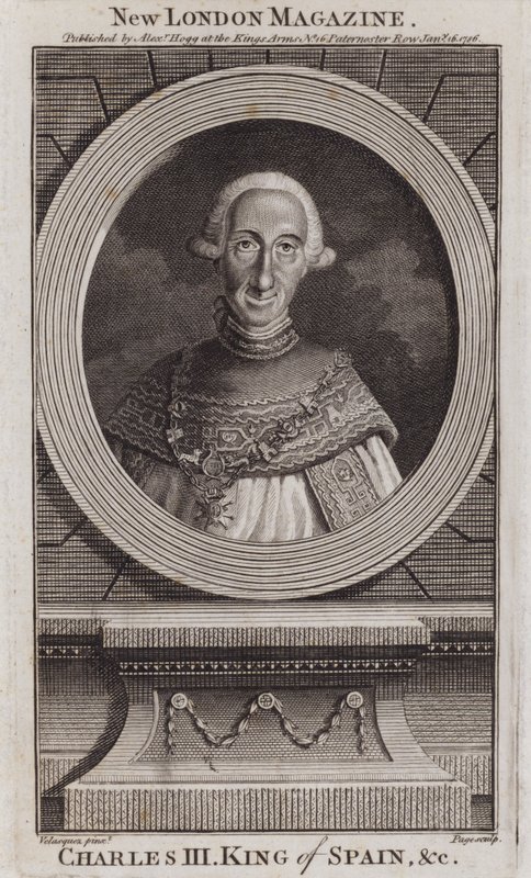 Karl III, konge af Spanien af Diego Rodriguez de Silva y (after) Velazquez