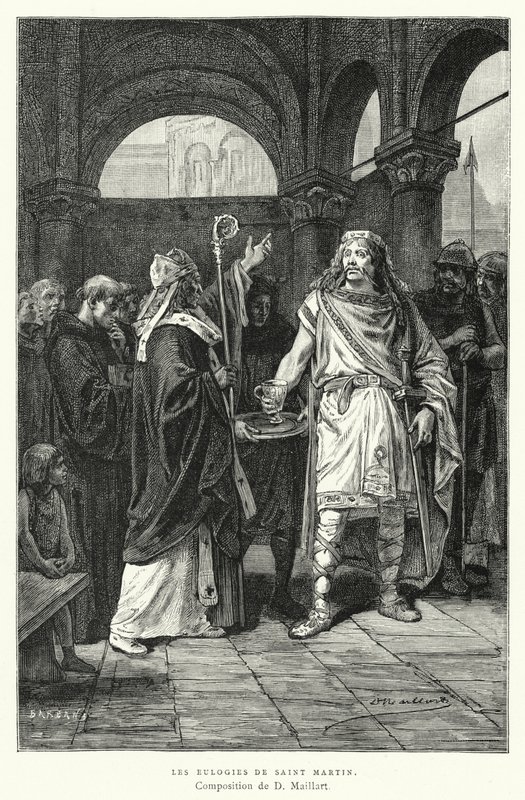 Sankt Martins lovprisninger (gravering) af Diogene Ulysse Napoleon Maillart