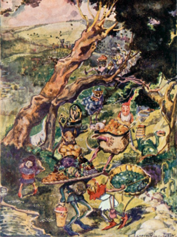 Illustration til Goblin Market af Christina Rossetti af Dion Clayton Calthrop