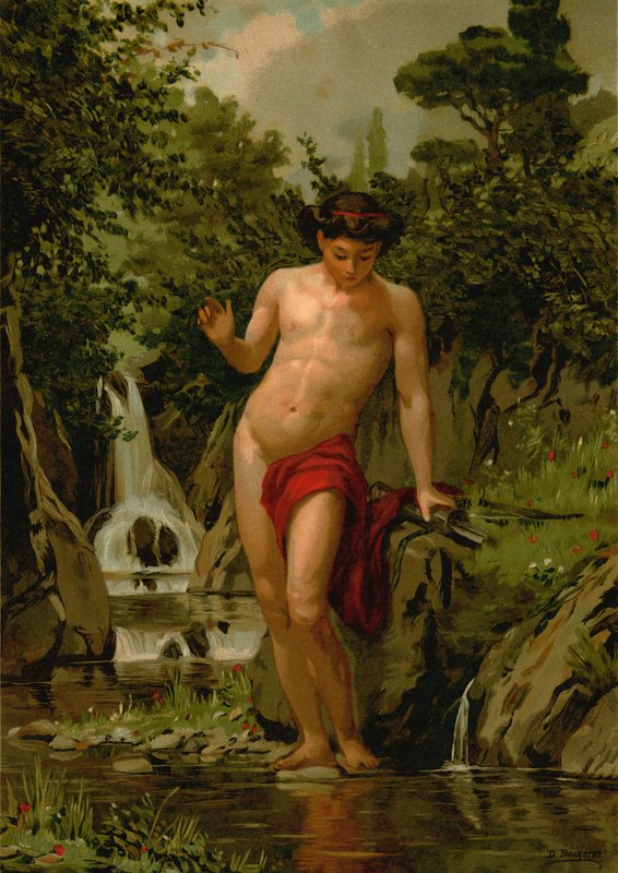 Narcissus forelsket i sit eget spejlbillede af Dionisio Baixeras Verdaguer