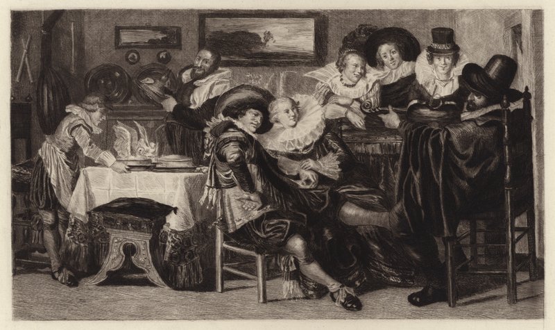 Måltidet (gravering) af Dirck Hals