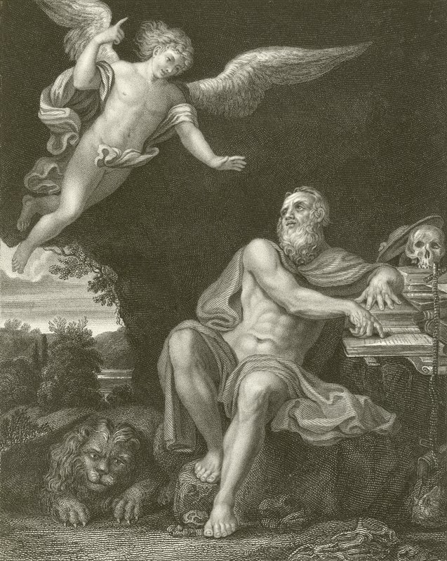 Sankt Hieronymus med englen af Domenichino