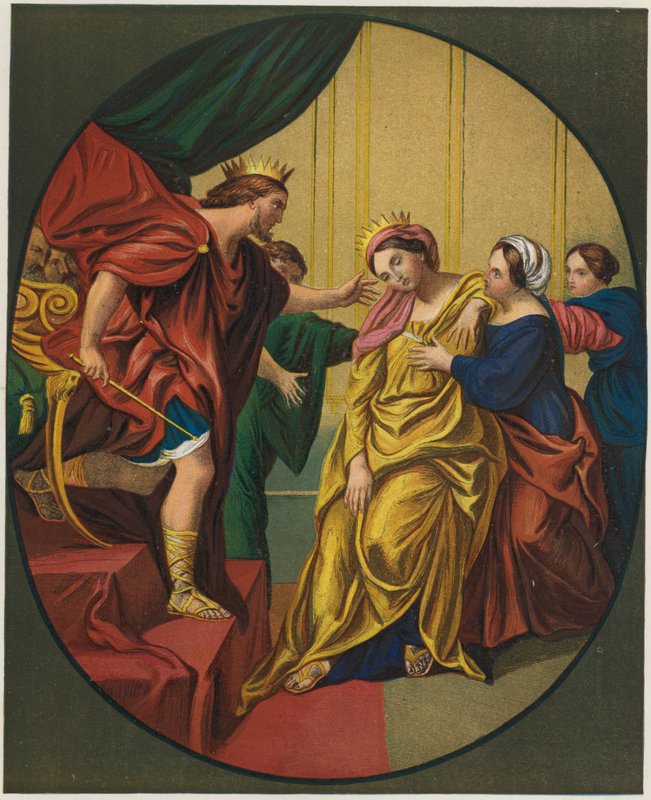Ester bragte til kong Ahasverus af Domenichino