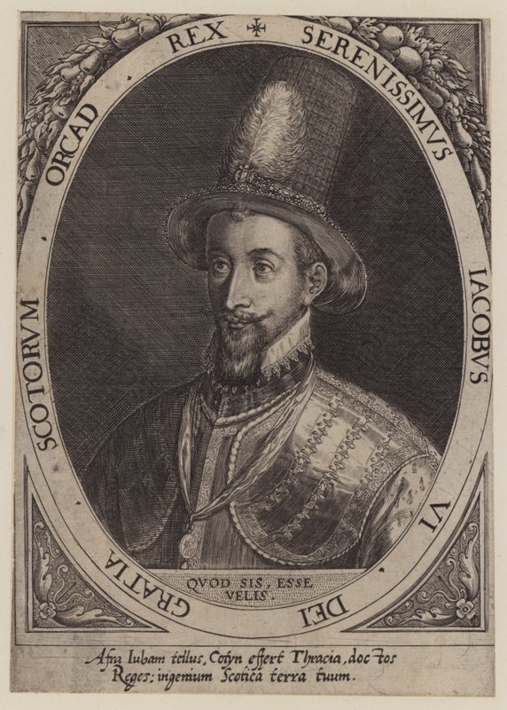 Kong James VI af Skotland (gravering) af Dominicus or Custodis Custos