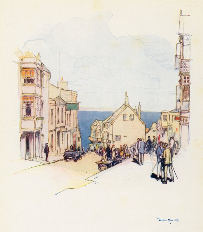 Et indtryk af Lyme Regis (farvelitografi) af Donald (after) Maxwell