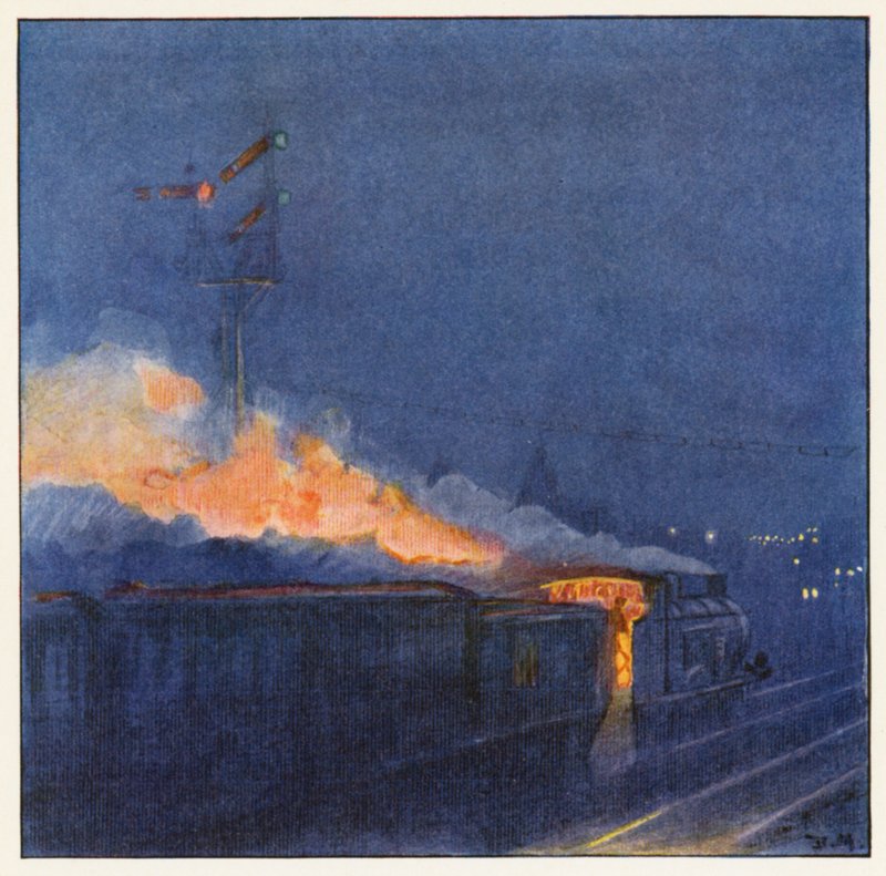 Rudyard Kipling: Sygeplejerskerne (farvelitografi) af Donald (after) Maxwell