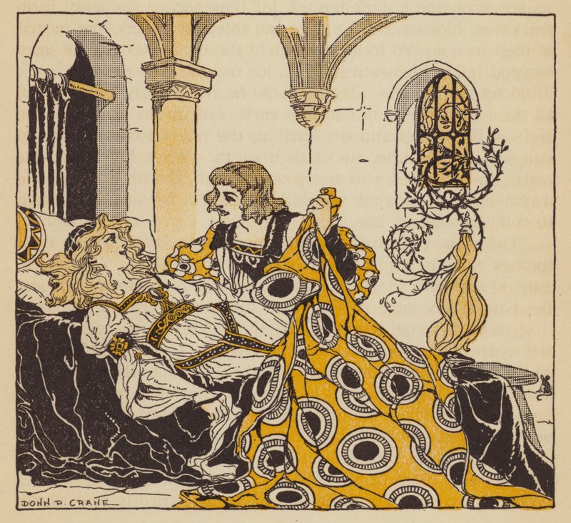 Tornerose (farve litho) af Donn P. Crane