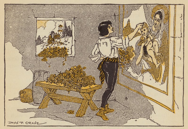 Det unge Tizian-maleri (farve litho) af Donn P. Crane