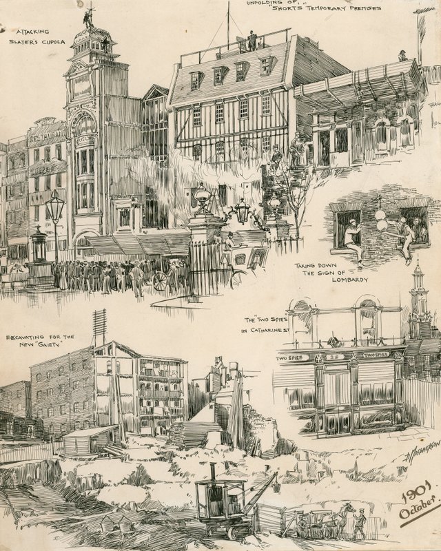 Skitser af London fra oktober 1901 (kobberstik) af Douglas Macpherson