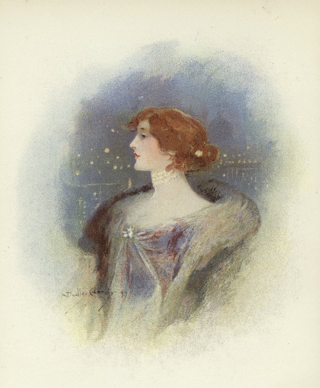 London Society Lady af Dudley Hardy