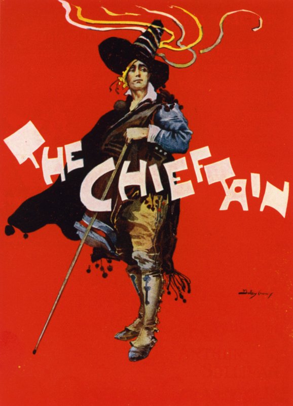 Høvdingen; plakatdesign til Savoy Theatre, London (farve litho) af Dudley Hardy