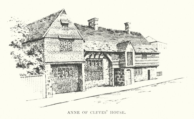 Anne af Kleves hus (litografi) af Duncan Moul