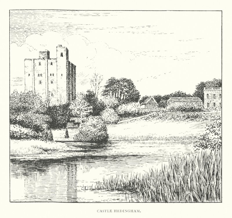 Castle Hedingham (litografi) af Duncan Moul