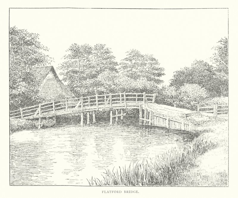 Flatford Bridge (litografi) af Duncan Moul