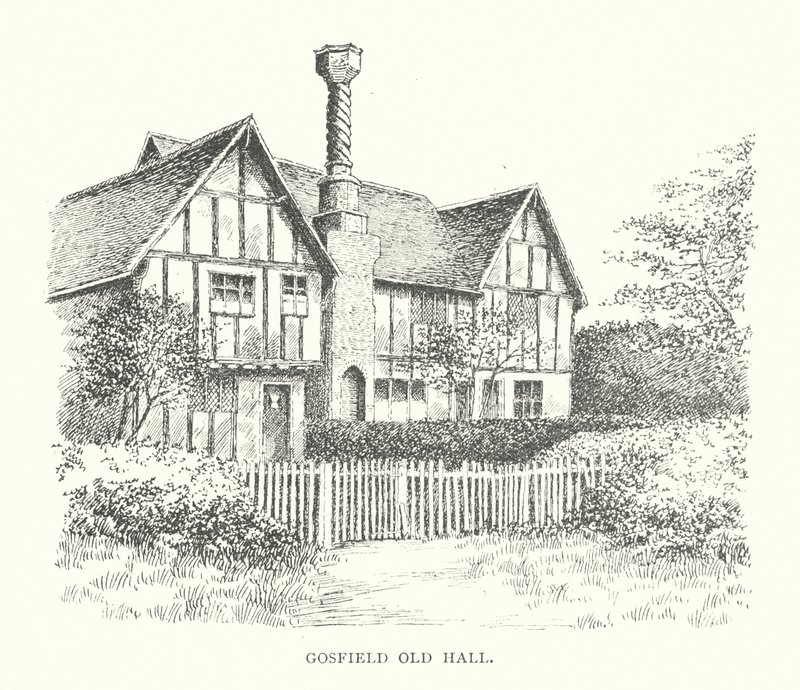 Gosfield Old Hall (litografi) af Duncan Moul