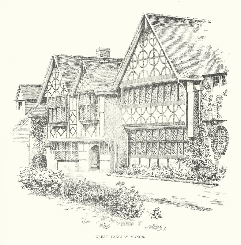 Great Tangley Manor (litografi) af Duncan Moul