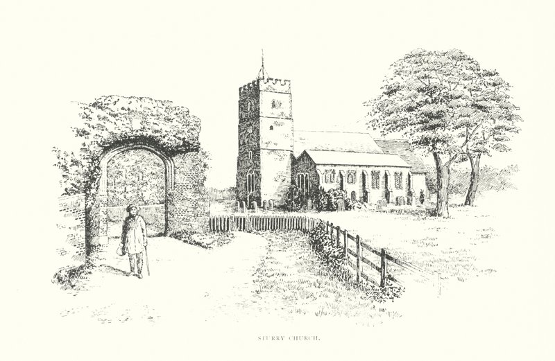 Sturry Kirke (litografi) af Duncan Moul