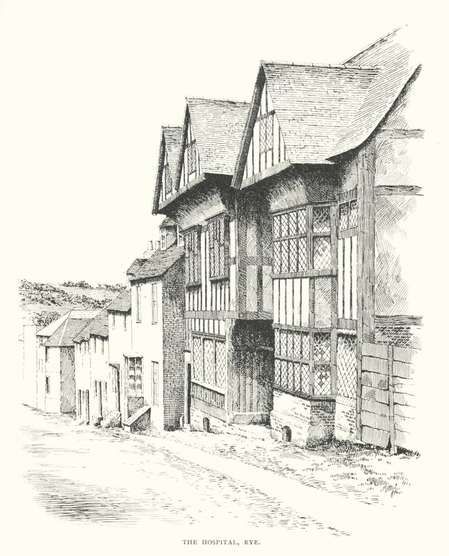 Hospitalet, Rye (litografi) af Duncan Moul