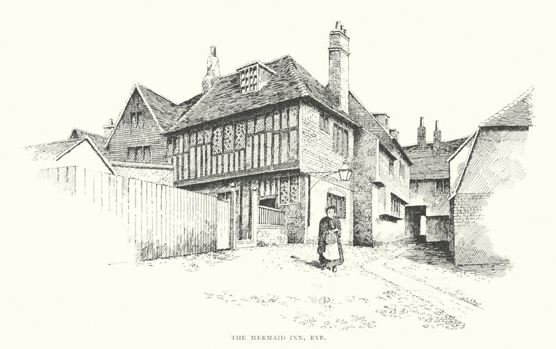 The Mermaid Inn, Rye (litografi) af Duncan Moul