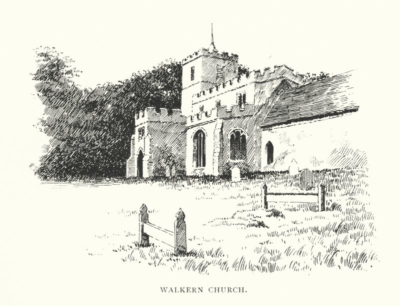 Walkern Kirke (litografi) af Duncan Moul